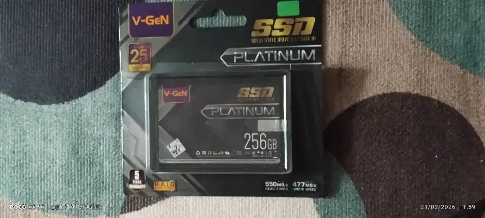 Murah banget,!!SSD SATA Platinum V-Gen 256GB, Garansi resmi 5 th.