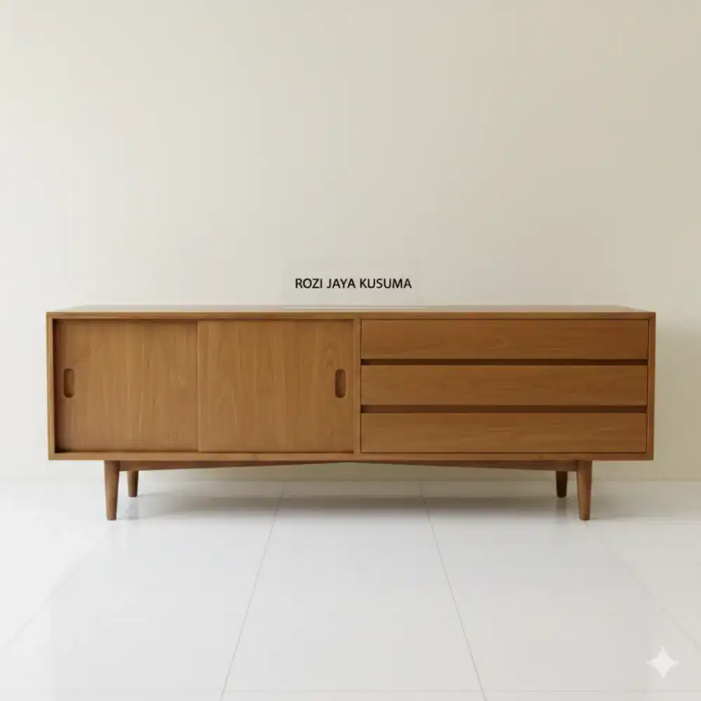 Bufet meja tv kayu jati minimalis klasik