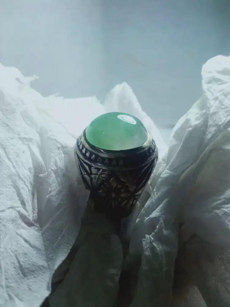 Cincin Giok Burma Jadeite Jade Kristal