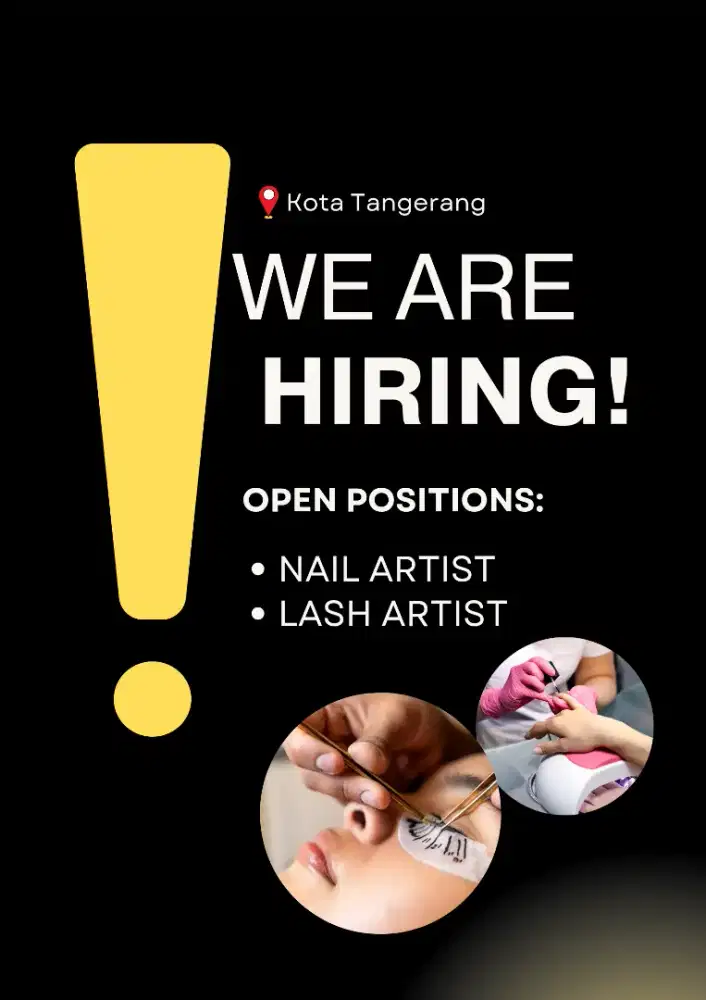LOWONGAn PEKERJAAN NAIL ARTIST & LASH ARTIST