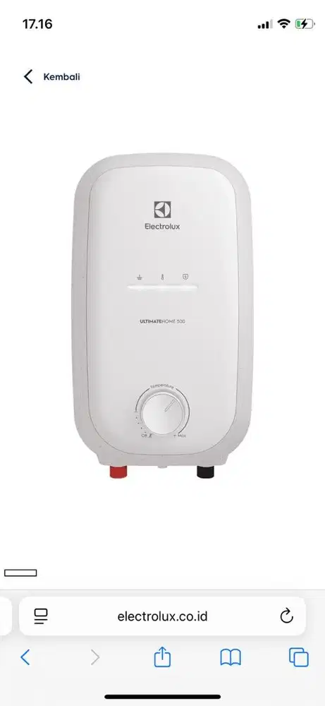 Electrolux Water Heater Instan White