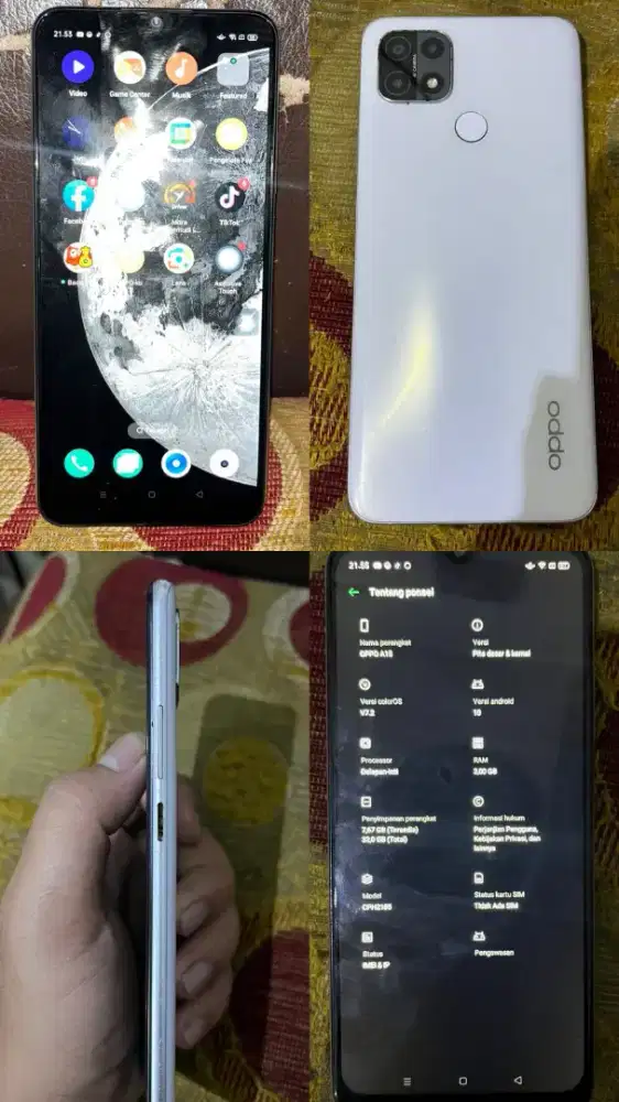 Oppo A15 warna putih