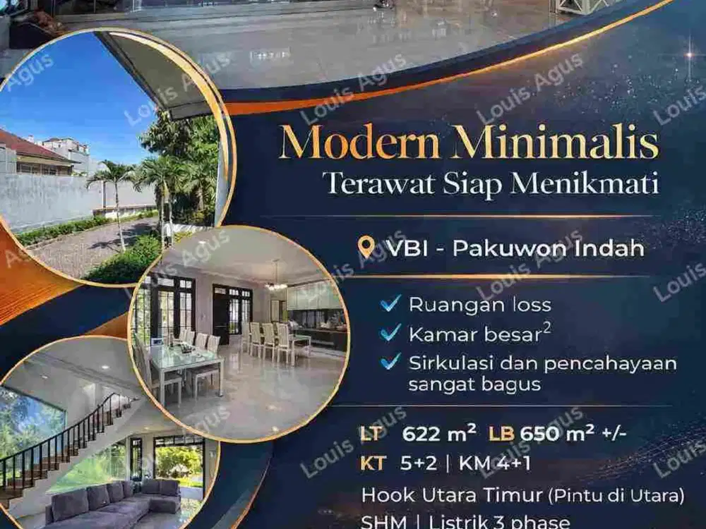 Di Jual Rumah Hook Minimalis Modern Siap Huni di VBI Pakuwon Indah