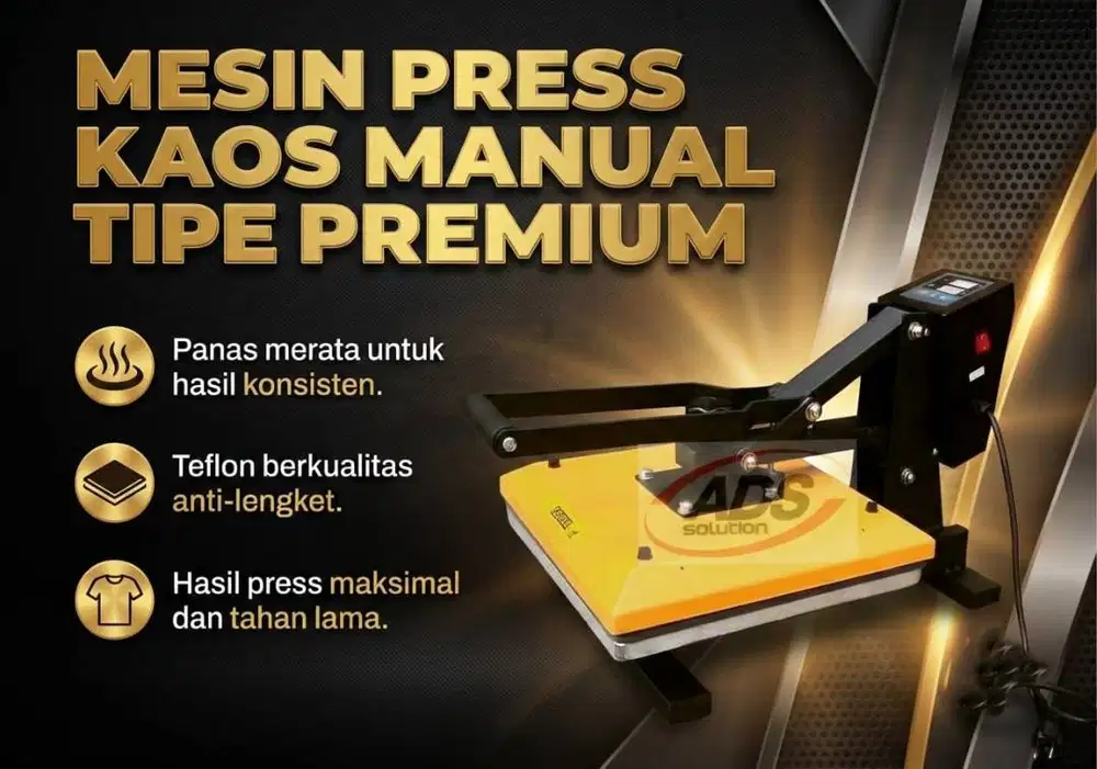 MESIN PRESS KAOS MANUAL TIPE TERBARU ALL VARIAN KEBUTUHAN PERCETAKAN