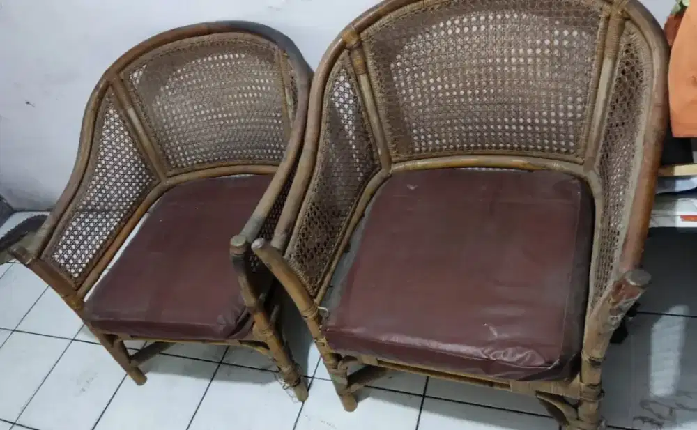 Dijual kursi rotan sepasang (2 buah)