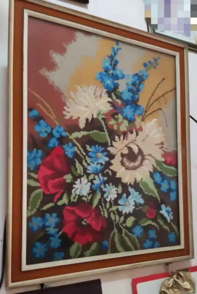 Dijual Kristek motif bunga + bingkainya