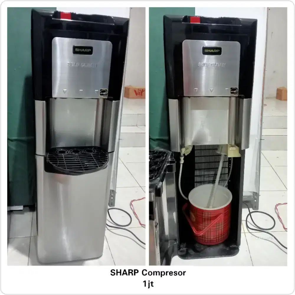 Dispenser galon bawah sharp kompresoe