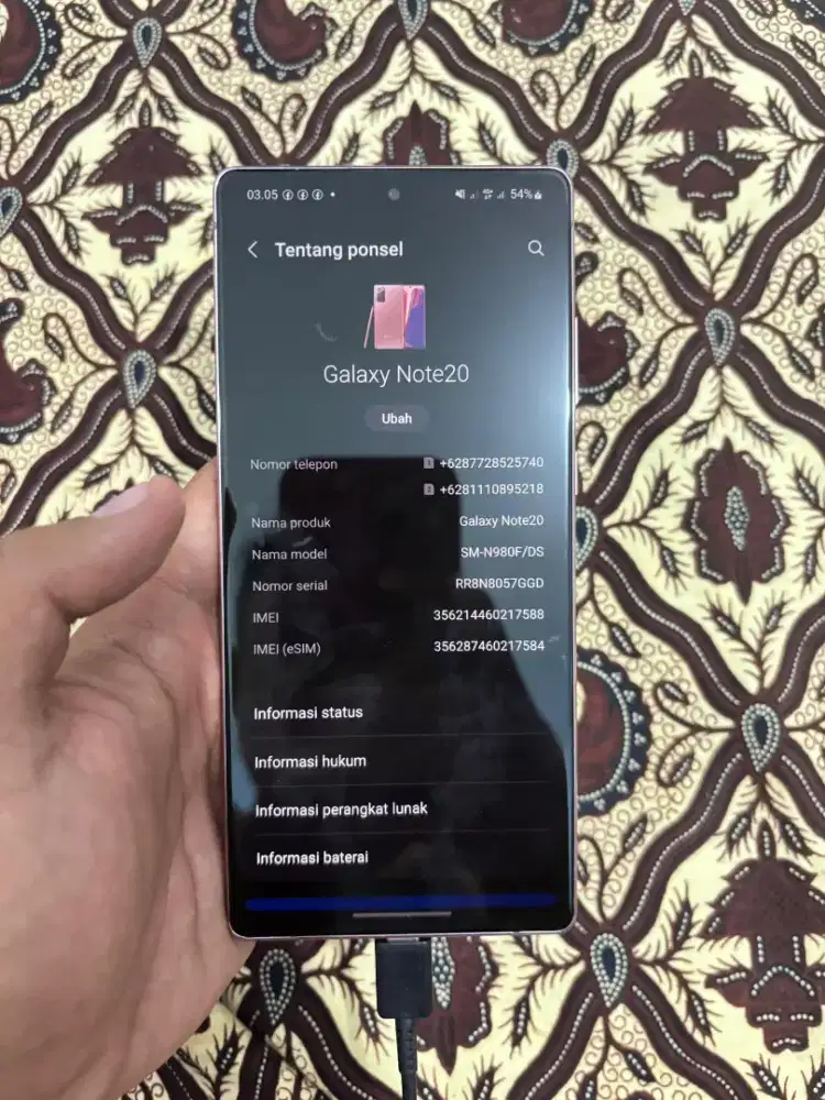 SAMSUNG NOTE 20 SEIN