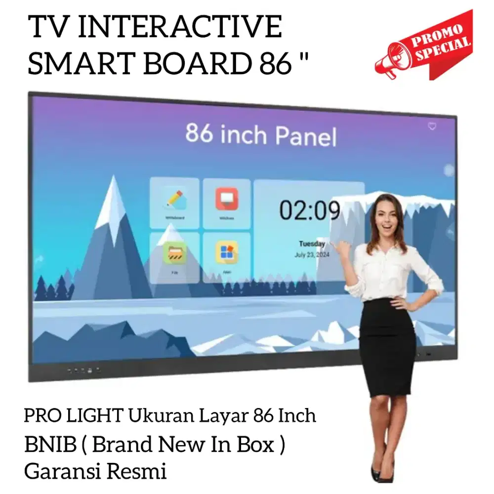 PRO Light INTERACTIVE SMART BOARD Layar 98 Inch BNIB GARANSI RESMI