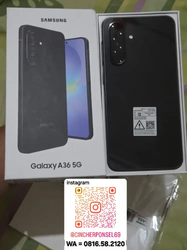 Jual hp SAMSUNG A36 5g 8/256 likenew grns juni 2026 free adaptor