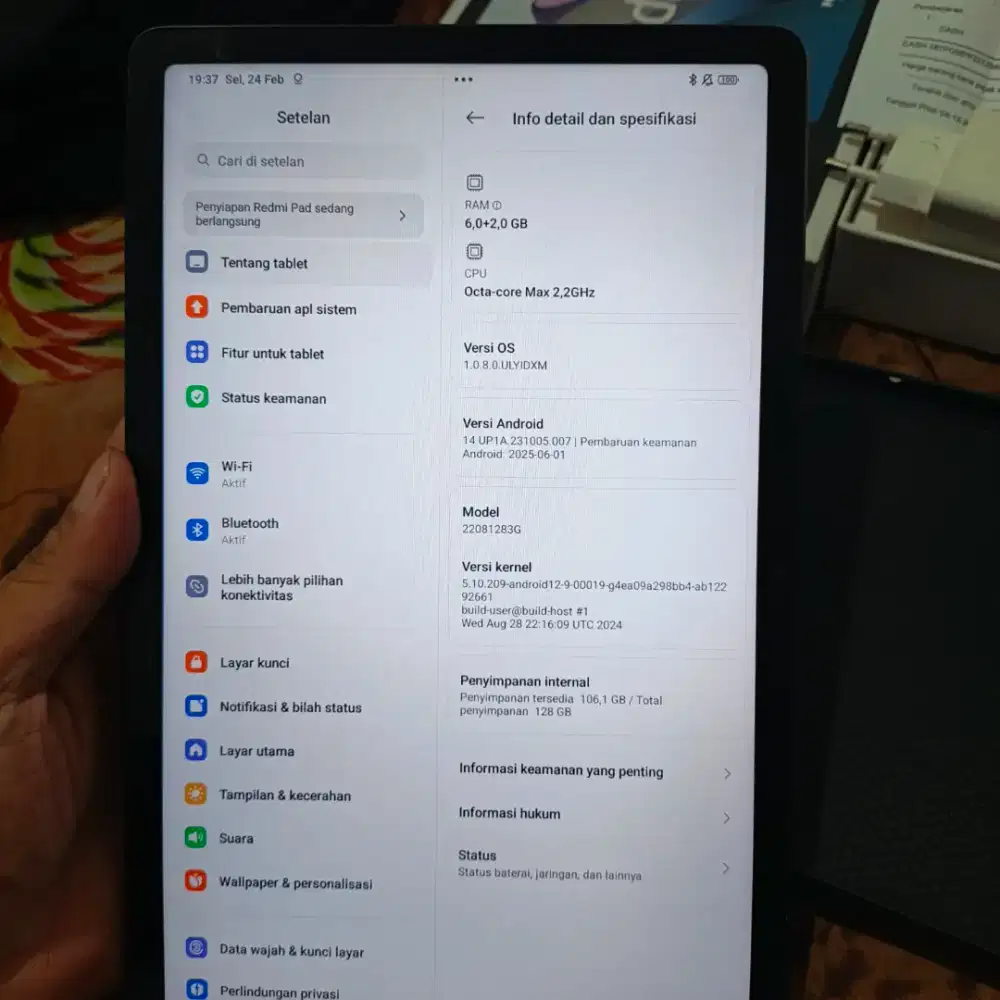 Tablet Xiaomi redmi pad. Ram 6/128 wifi