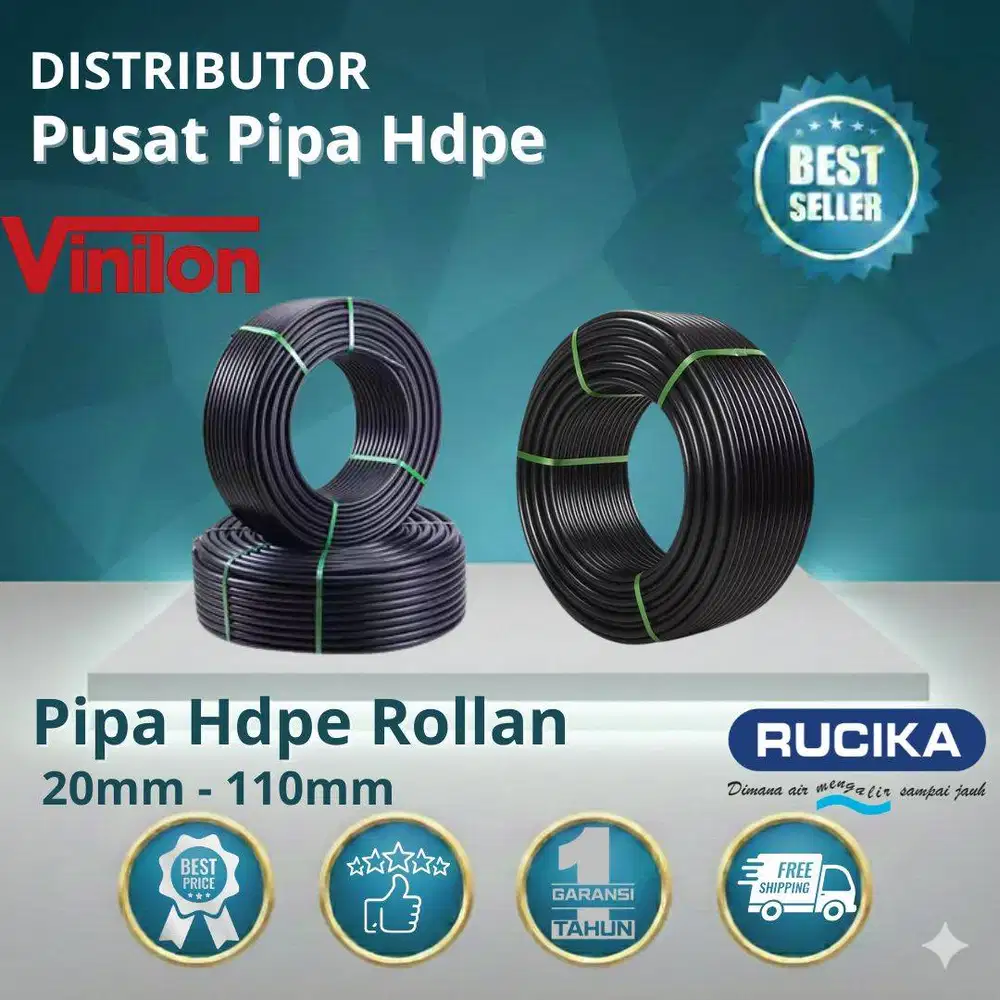 PIPA HDPE RUCIKA 3\4 INCH ( 25MM ) PN 16 SDR11 PANJANG 100 METER