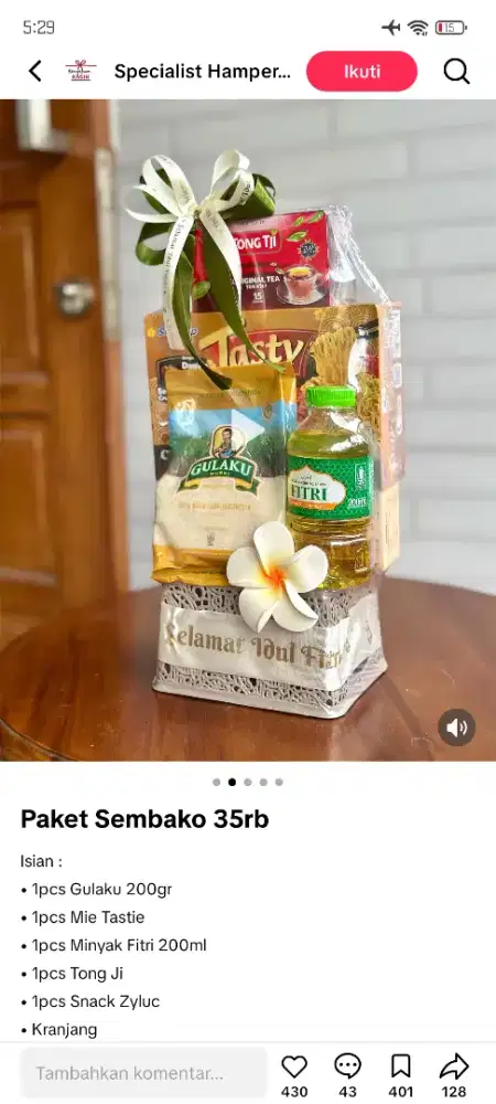 Hampers lebaran murah meriah