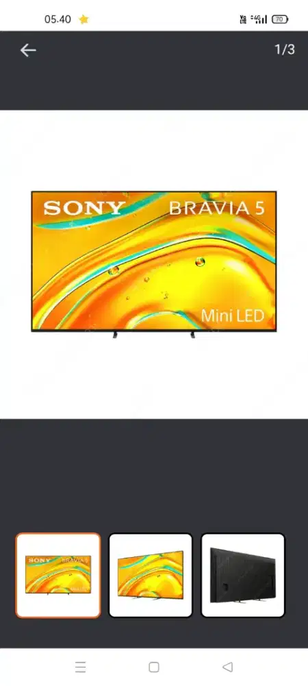 Sony 75inc mini led