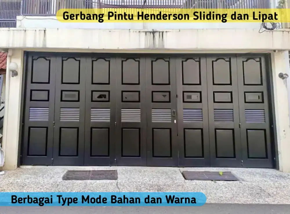 Gerbang Pintu Garasi Rumah Toko Galeri Kantor Gudang Bengkel Henderson