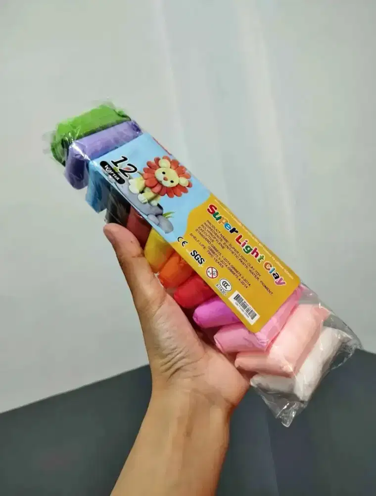 Mainan Anak Super Light Clay 12 Warna – GRATIS