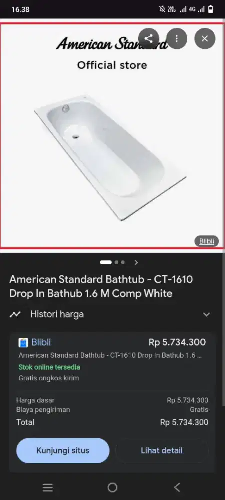 Bath tub bak mandi