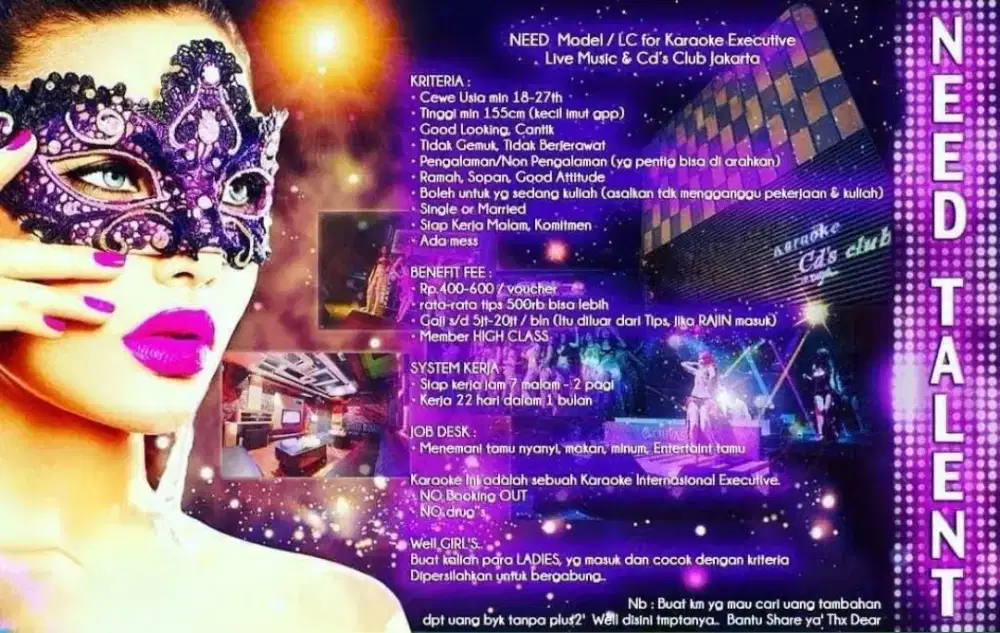 Loker ladies entertain Karaoke & Club. No plus