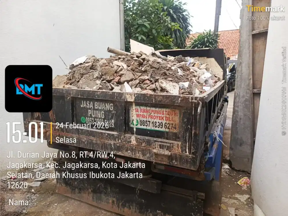 Jasa buang puing dan buang sampah