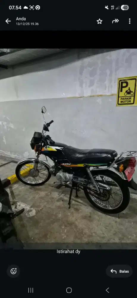 Honda win 2002 full original plat aa merah