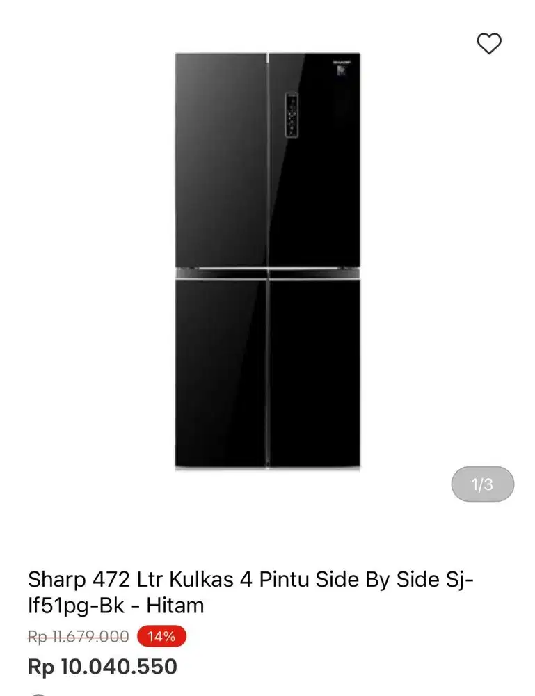 KULKAS SHARP MULTIDOOR 472liter