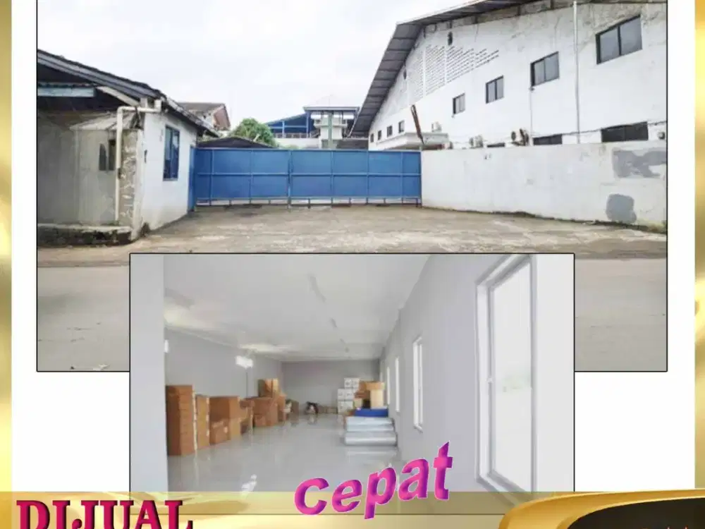 Dijual Gudang Murah luas 3.980 meter bangunan dan gedung tanah di neglasari batu ceper tangerang