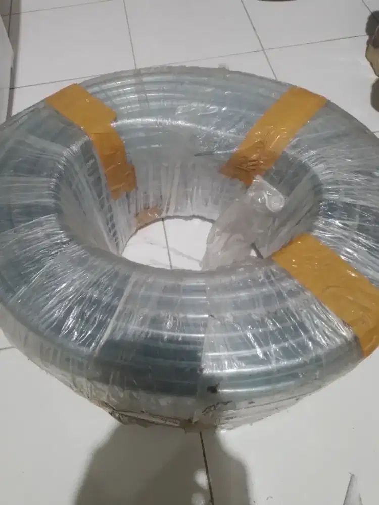 Selang bening transparan tanpa serat benang ukuran 5/8 1 roll/100meter