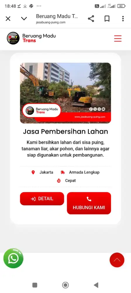 Jasa angkut puing dan buang sampah