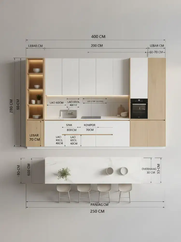 MENERIMA PEMBUATAN CUSTOM: BEDSET, KITCHEN SET, MINI BAR, LEMARI