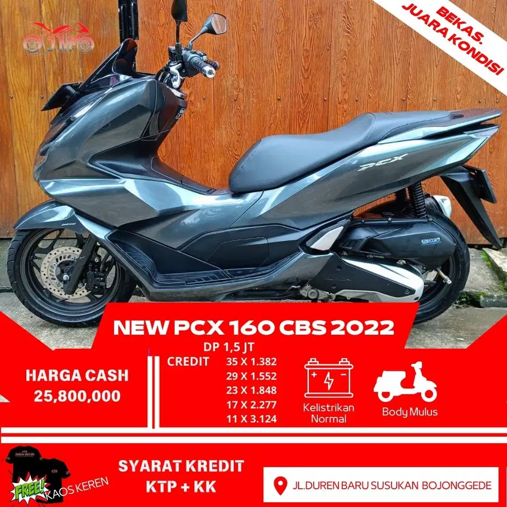NEW PCX 160 CBS TH 2022 MULUS SURAT LENGKAP CASH TERMURAH