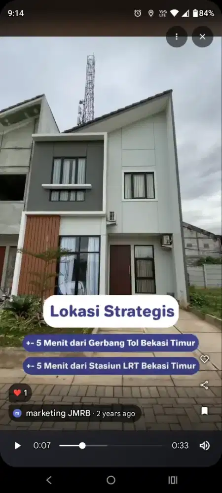 10 jt all in, cicilan mulai 5 jutaan. 5menit ke LRT & tol Bekasi Timur