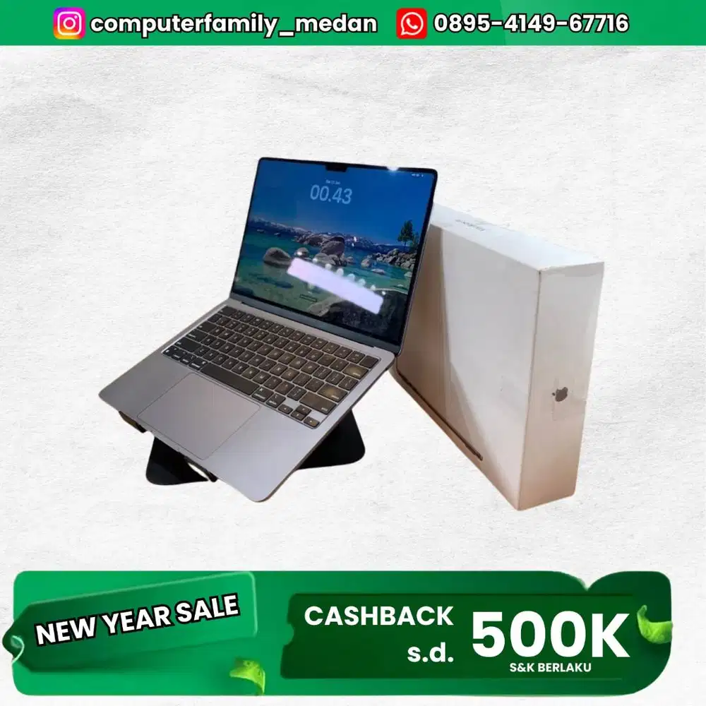 MACBOOK APPLE AIR M3 13'6 2024 SSD 256/16GB-IBOX-FULLSET