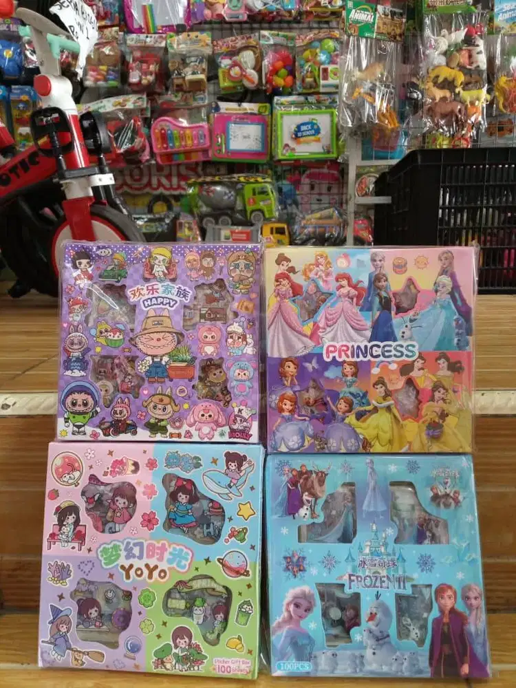 mainan anak stiker set isi 100