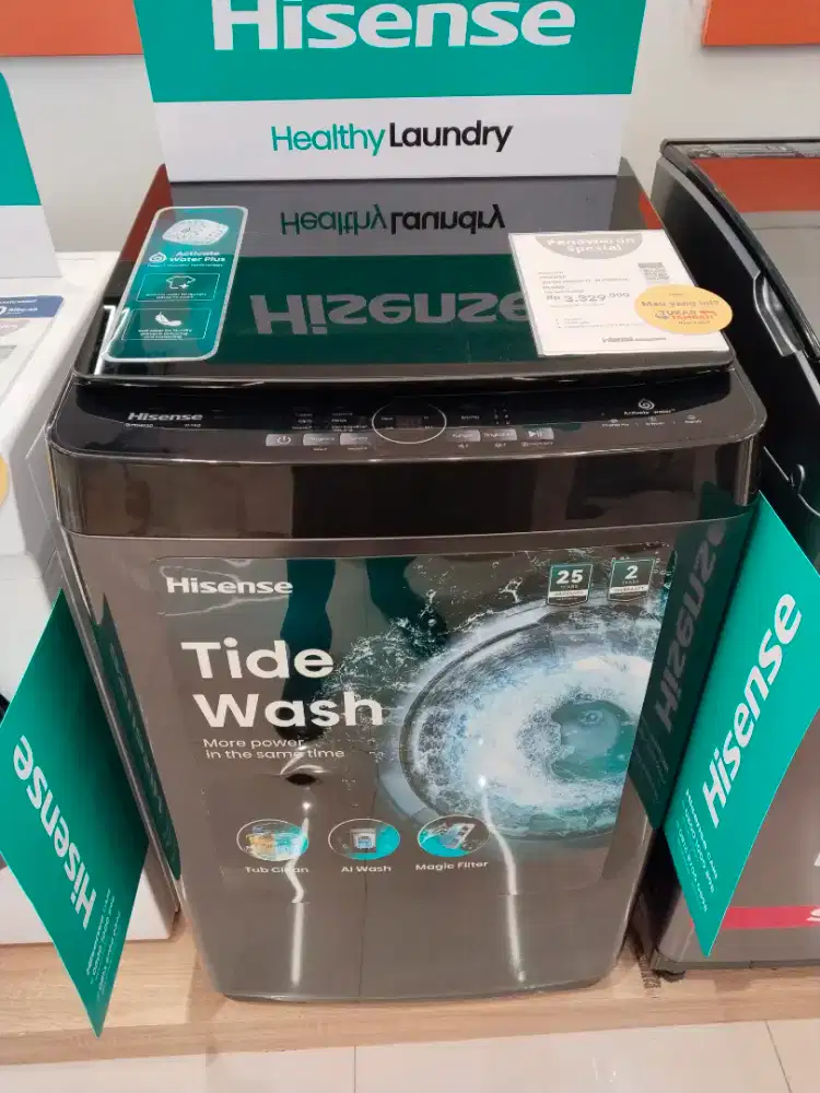 MESIN CUCI HISENSE TOP LOAD 10,5KG