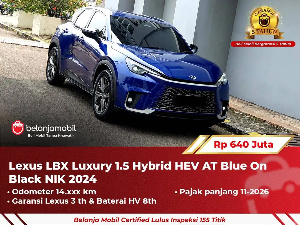 [ LOW KM 14RB ] Lexus LBX Luxury 1.5 Hybrid HEV AT 2024/2025
