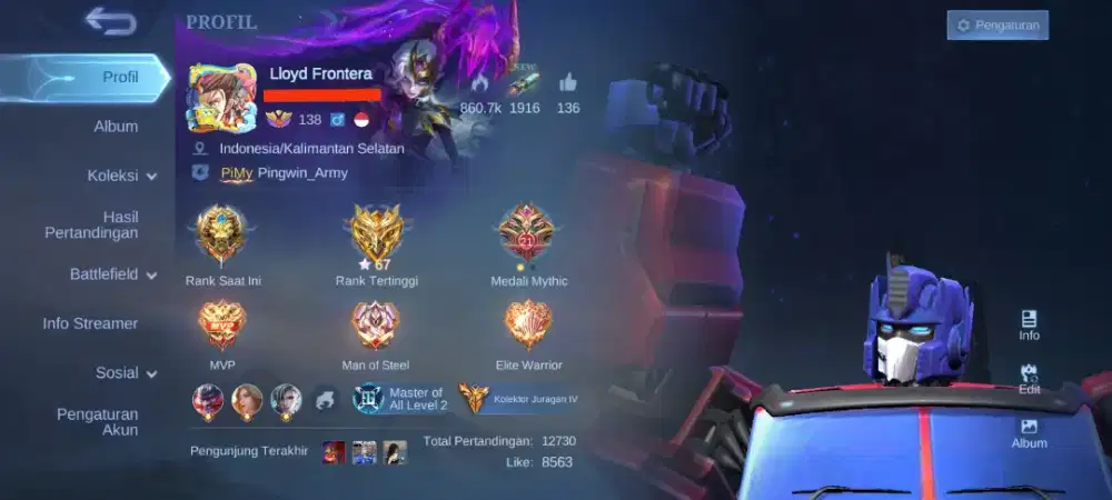 Jual akun mobile legend Juragan IV