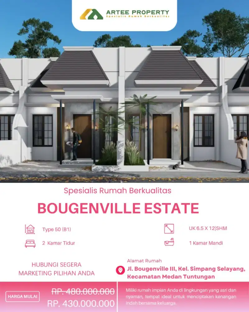 BOUGENVILLE HUNIAN 1 LANTAI SIMPANG SELAYANG