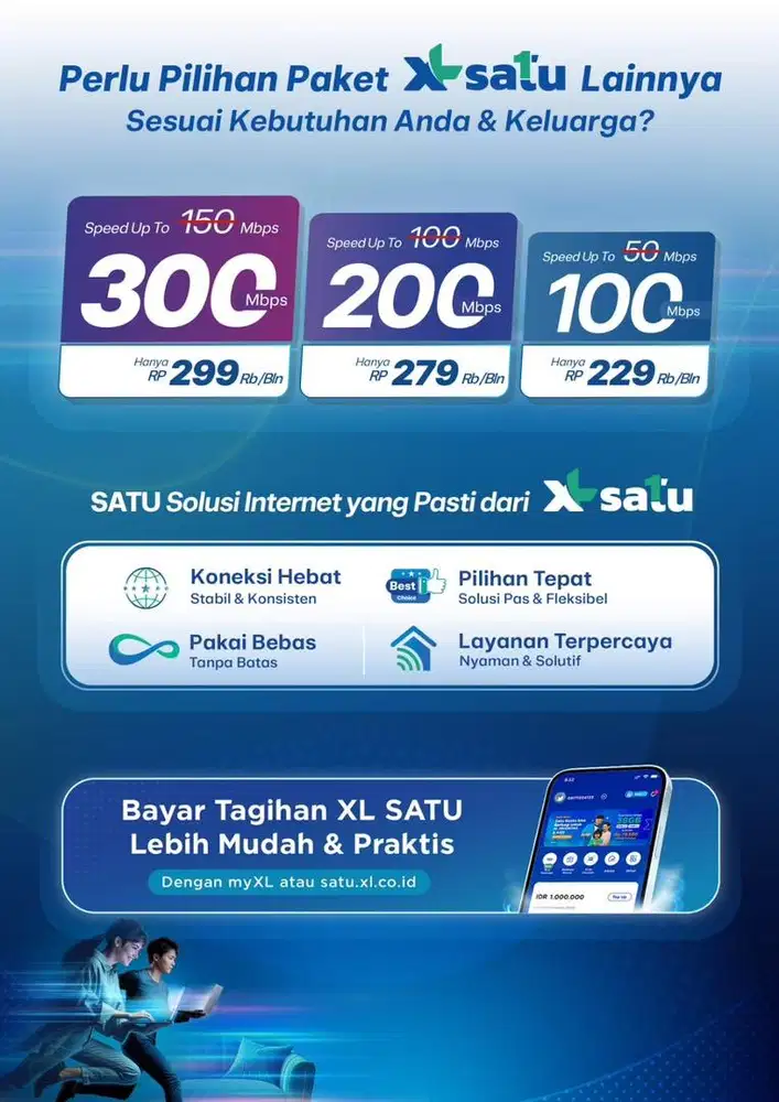 Wifi XL HOME dengan kuota unlimited dan harga flat