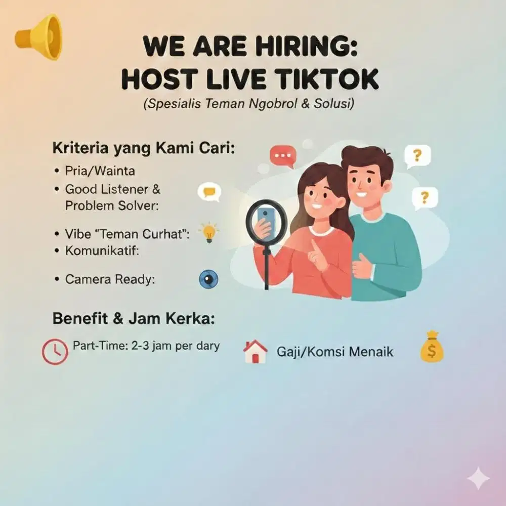Loker host live Freelance