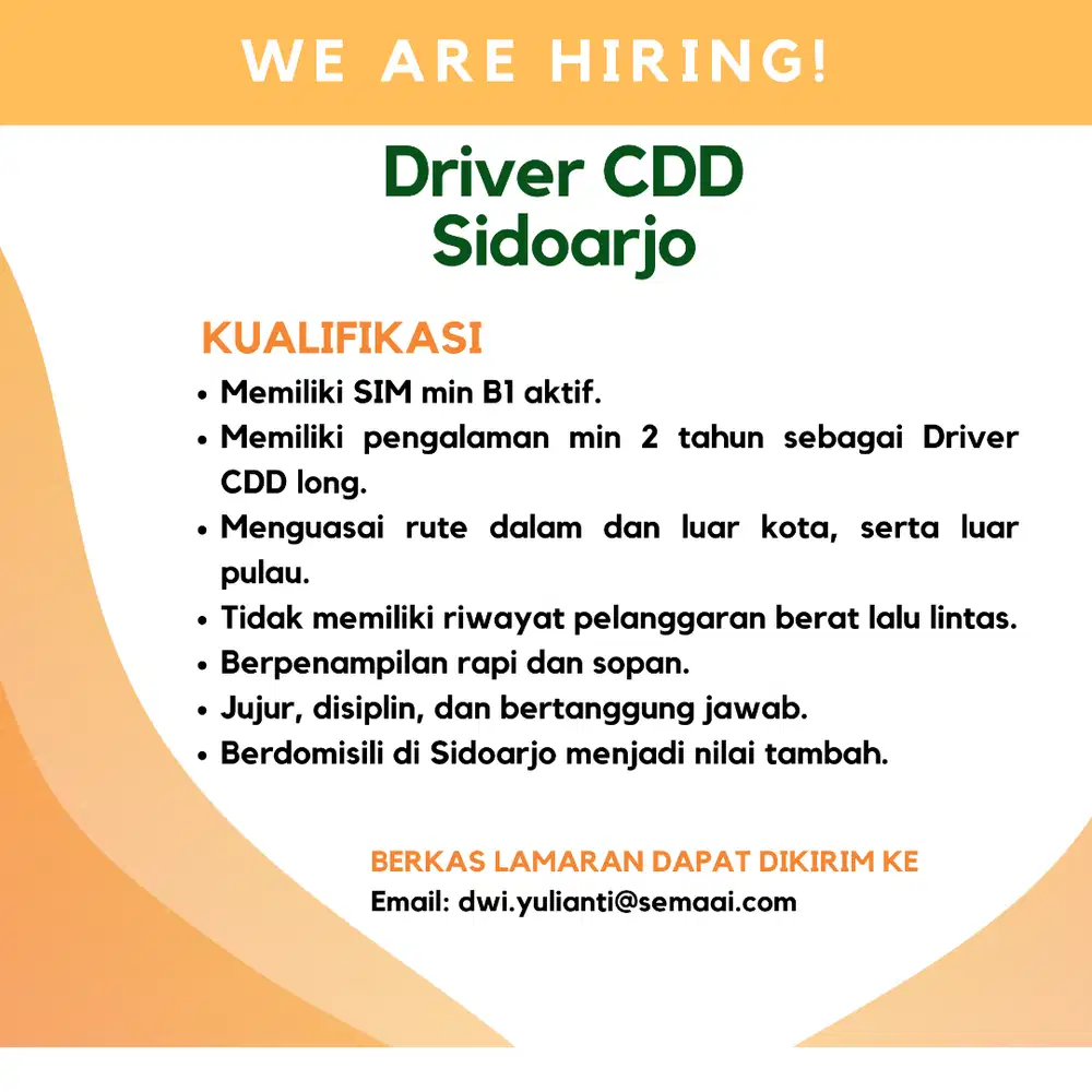 Driver CDD - Sidoarjo