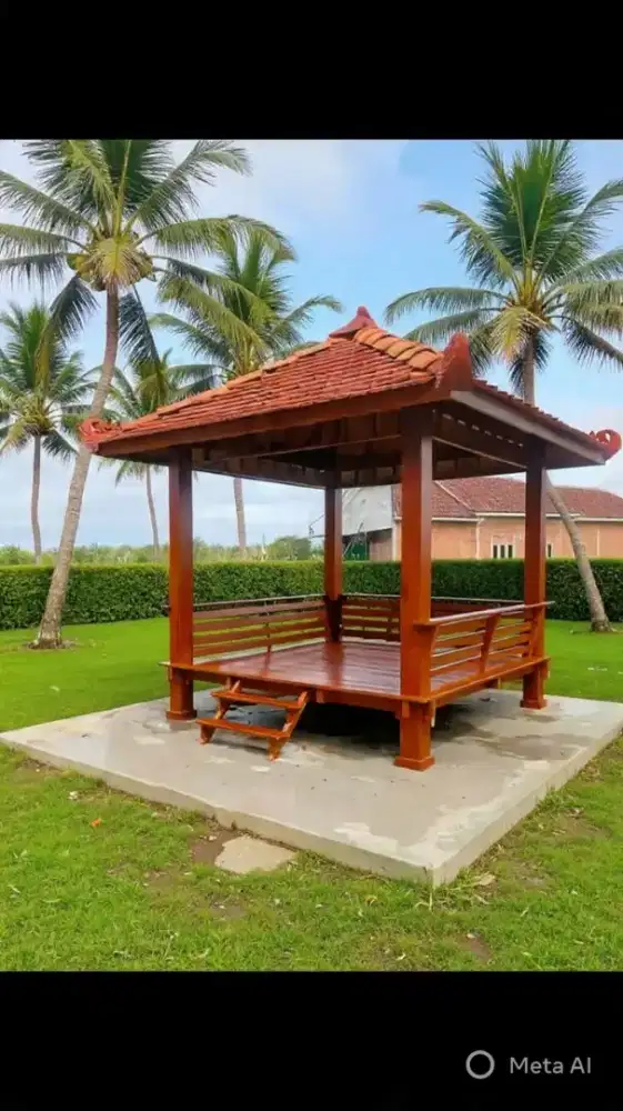 gasebo kayu mahoni,gazebo jepara
