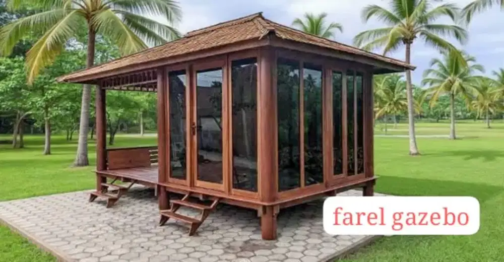 gazebo dinding kaca