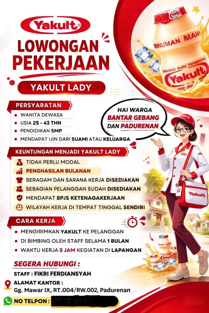 lowongan kerja yakult lady