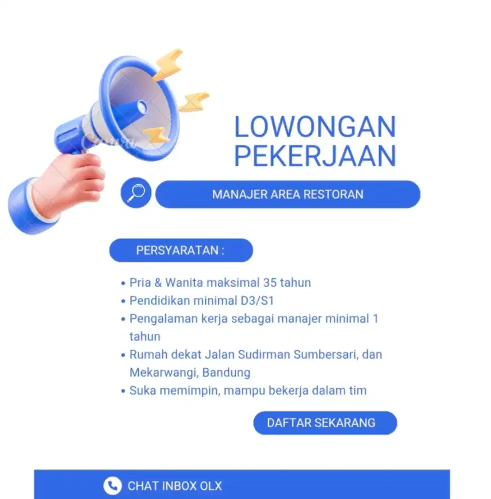 Cari Manajer Area Restoran