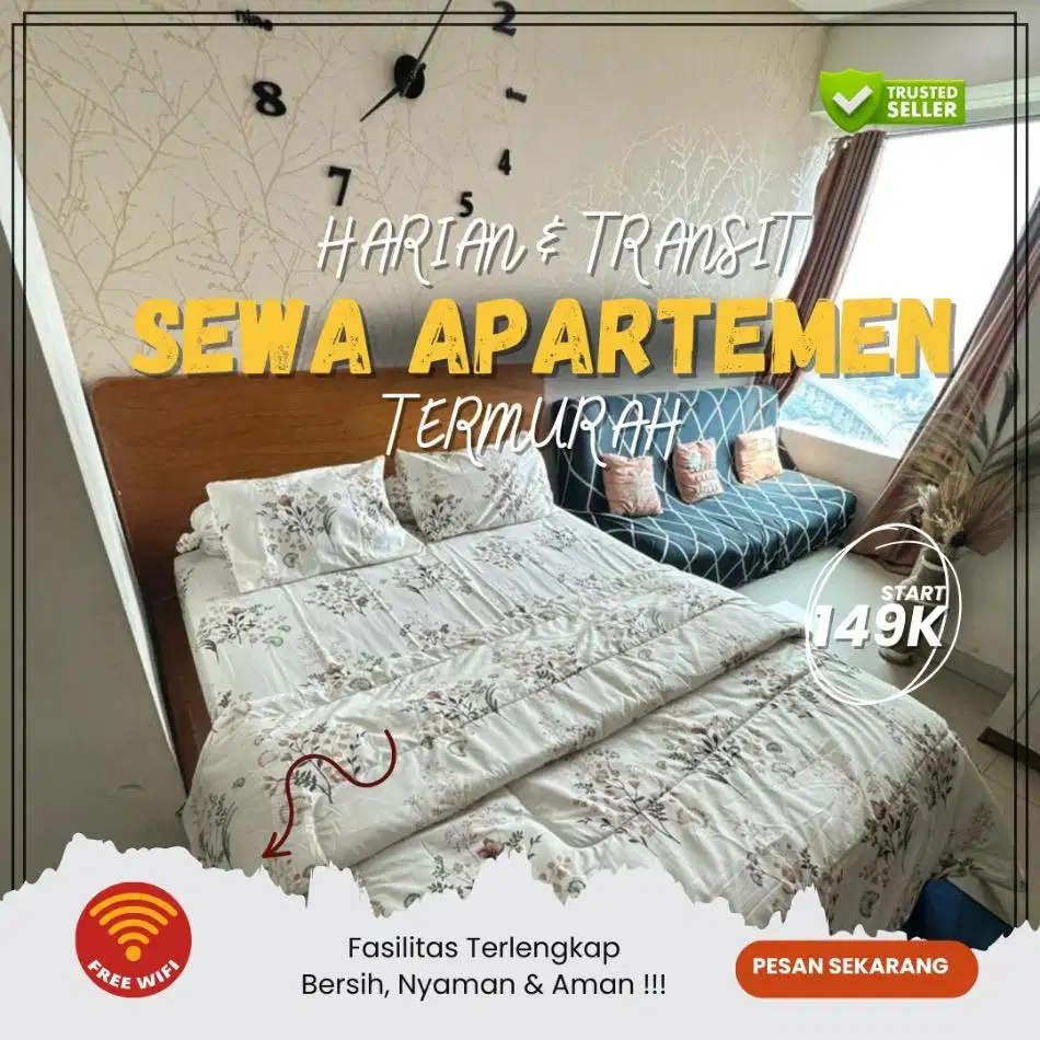 Sewa apartemen Kakibata City Harian/Transit Jakarta Selatan Termurah