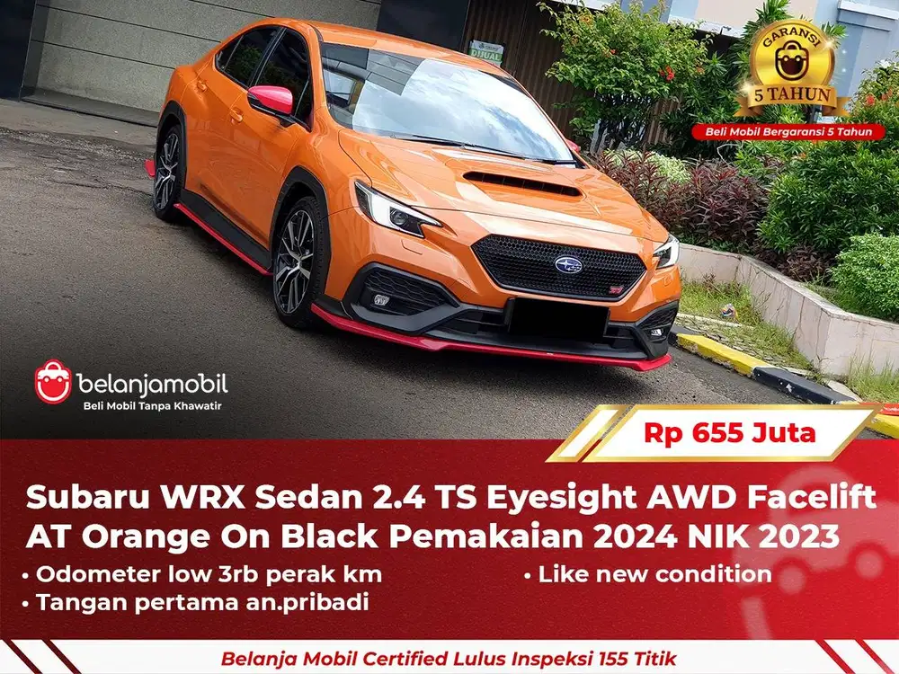 [ LOW KM 3RB ] Subaru WRX Sedan 2.4 TS Eyesight AWD 2023/2024