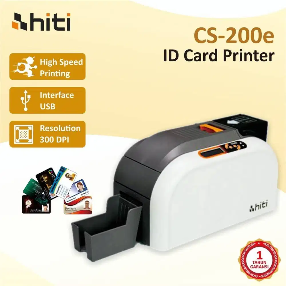 Printer ID Card Hiti CS200e Cetak Kartu Single Side Mesin ID Card USB