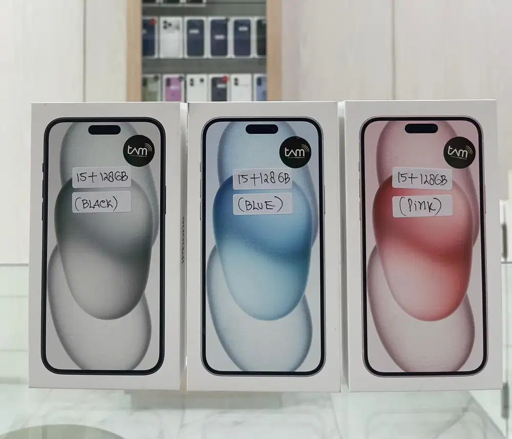 Baru..IPhone 15+ 128gb Garansi Resmi (Warna : Black,Pink,Blue)