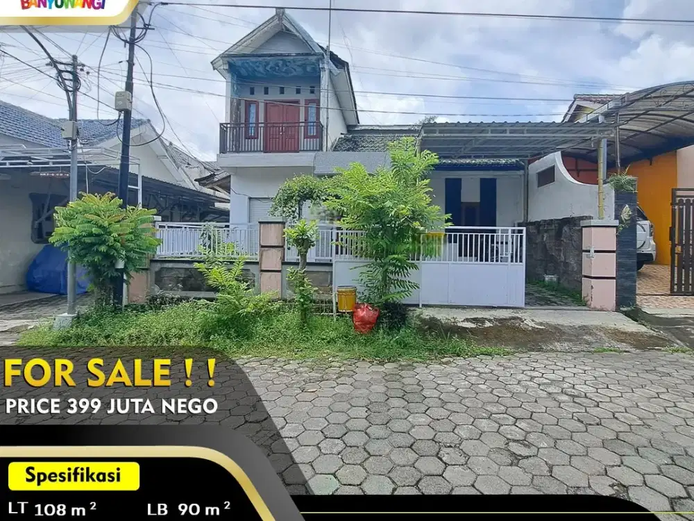 Dijual Rumah 2 Lantai Hook di Banyuwangi Baru