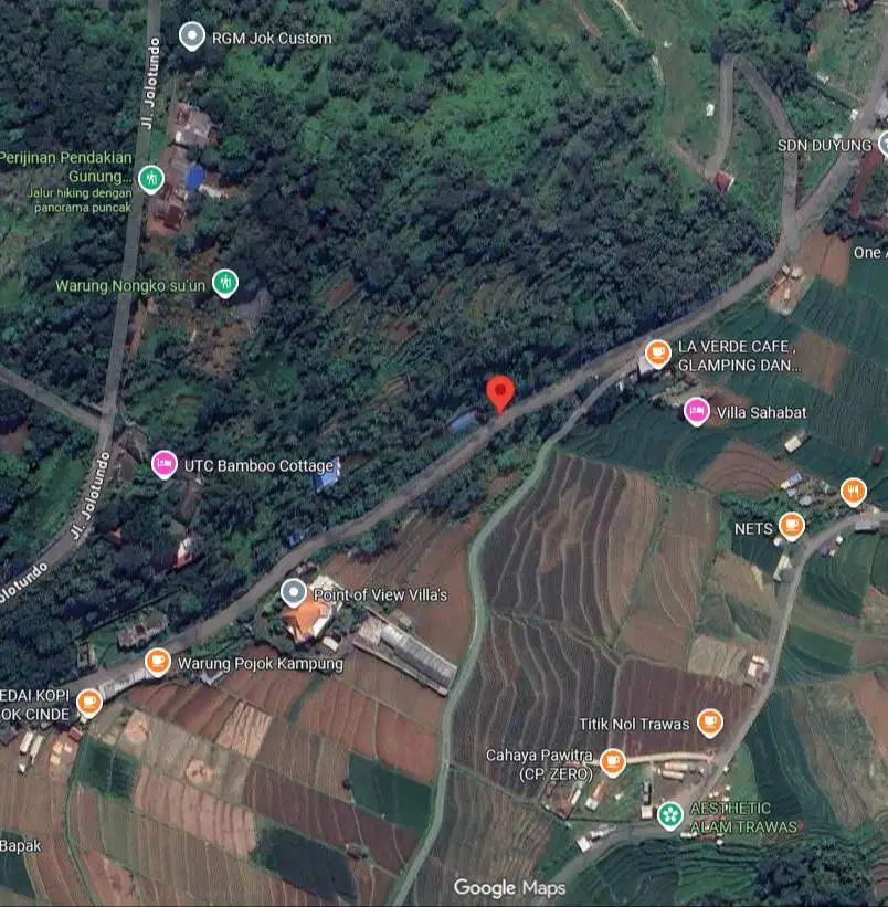 Dijual Tanah Luas Strategis Trawas Mojokerto Cocok Untuk Villa